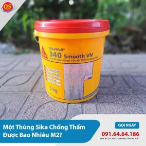 Giải Đáp: Một Thùng Sika Chống Thấm Được Bao Nhiêu M2?