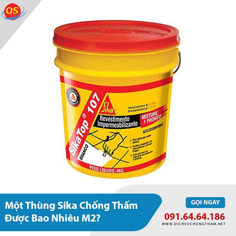 Giải Đáp: Một Thùng Sika Chống Thấm Được Bao Nhiêu M2?