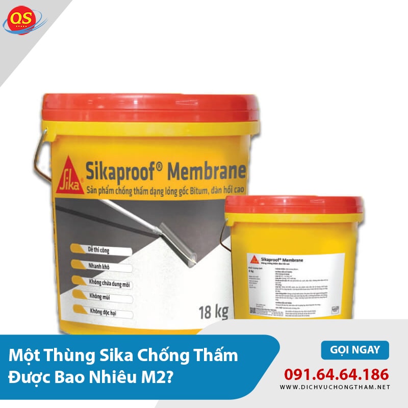 Giải Đáp: Một Thùng Sika Chống Thấm Được Bao Nhiêu M2?