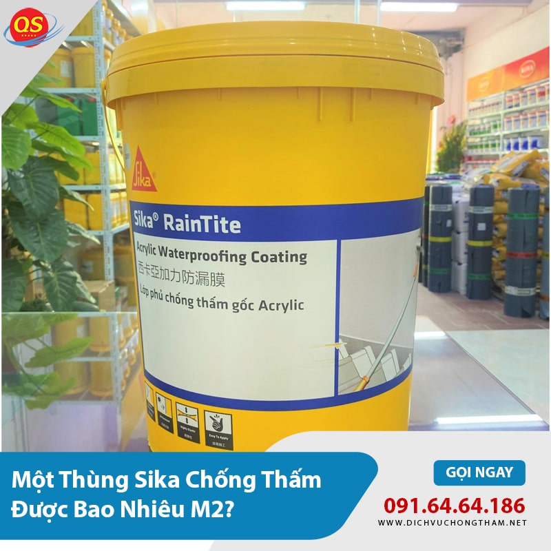 Giải Đáp: Một Thùng Sika Chống Thấm Được Bao Nhiêu M2?