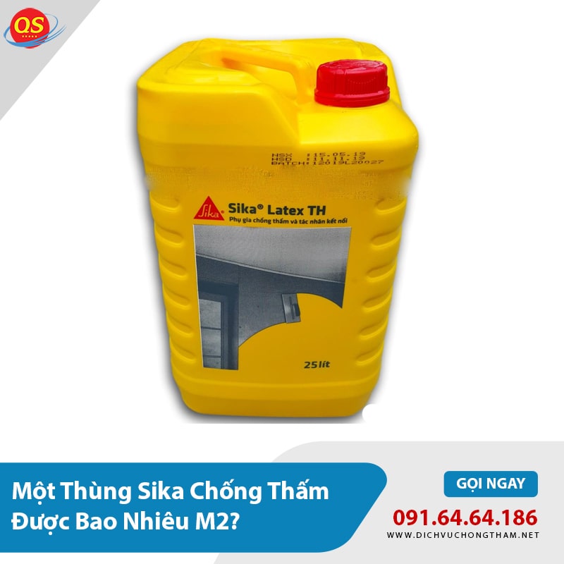 Giải Đáp: Một Thùng Sika Chống Thấm Được Bao Nhiêu M2?