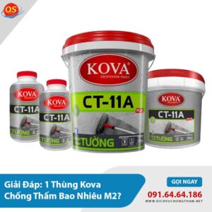 Giải Đáp: 1 Thùng Kova Chống Thấm Được Bao Nhiêu M2?