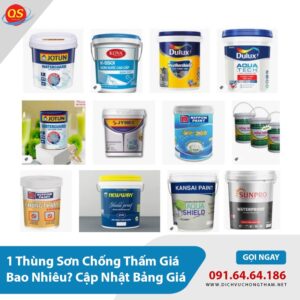1 Thùng Sơn Chống Thấm Giá Bao Nhiêu? Cập Nhật Bảng Giá 2025