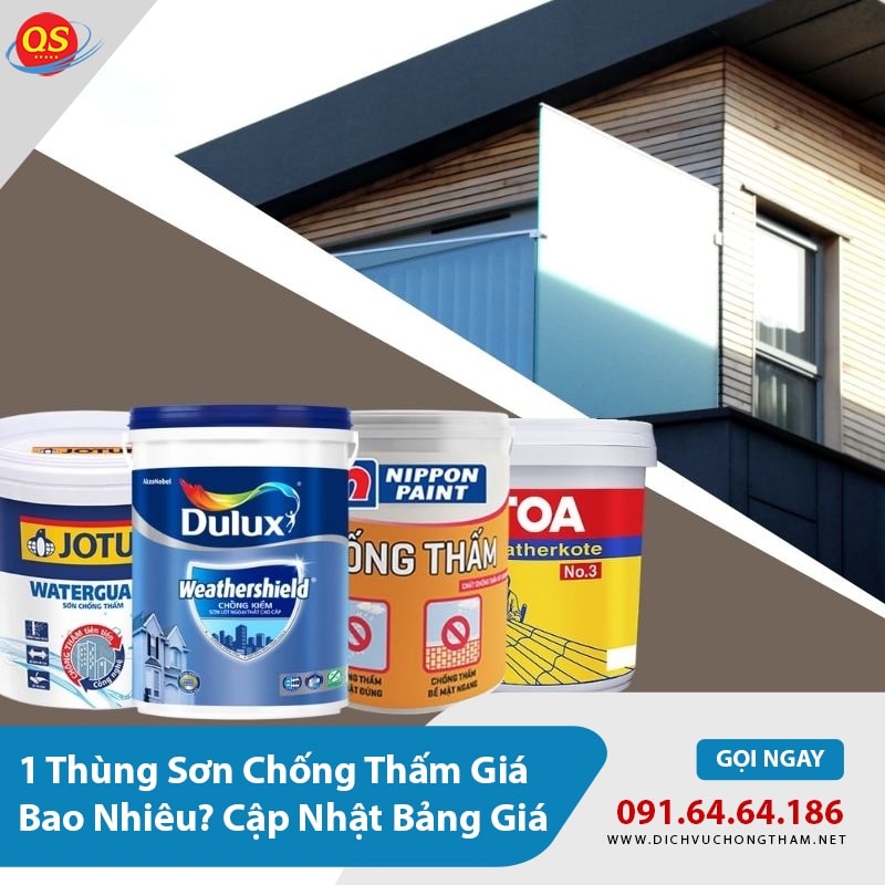 1 Thùng Sơn Chống Thấm Giá Bao Nhiêu? Cập Nhật Bảng Giá 2025