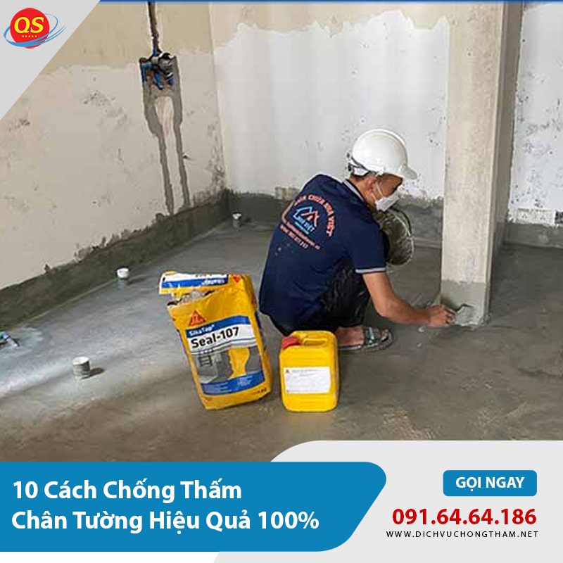 10 Cách Chống Thấm Chân Tường Hiệu Quả 100%