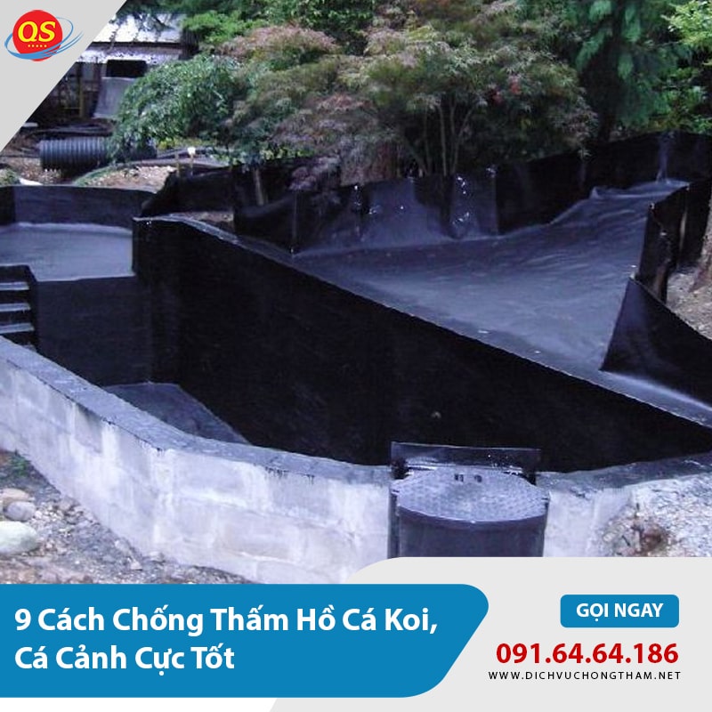 9 Cách Chống Thấm Hồ Cá Koi, Cá Cảnh Tốt, Báo Giá 2025
