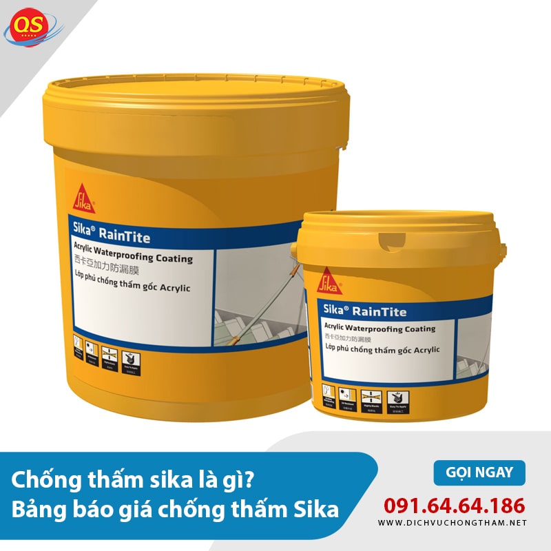 Báo Giá Chống Thấm Sika Từ 100.000đ/m2 Mới Nhất