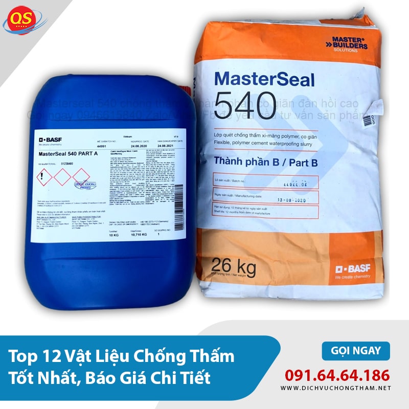 Top 12 Vật Liệu Chống Thấm Tốt Nhất, Báo Giá Chi Tiết