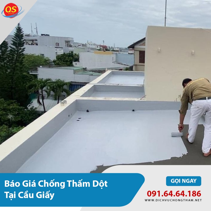 Báo Giá Chống Thấm Tại Cầu Giấy Từ 85K/m2, Bảo Hành 15 Năm