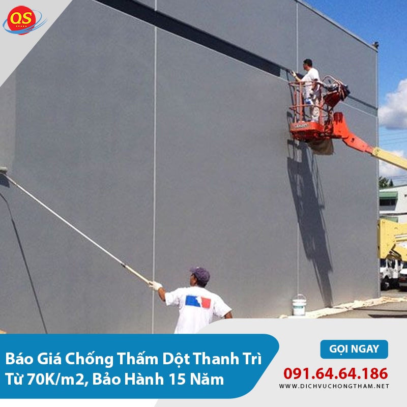 Báo Giá Chống Thấm Dột Thanh Trì Từ 70K/m2, Bảo Hành 15 Năm