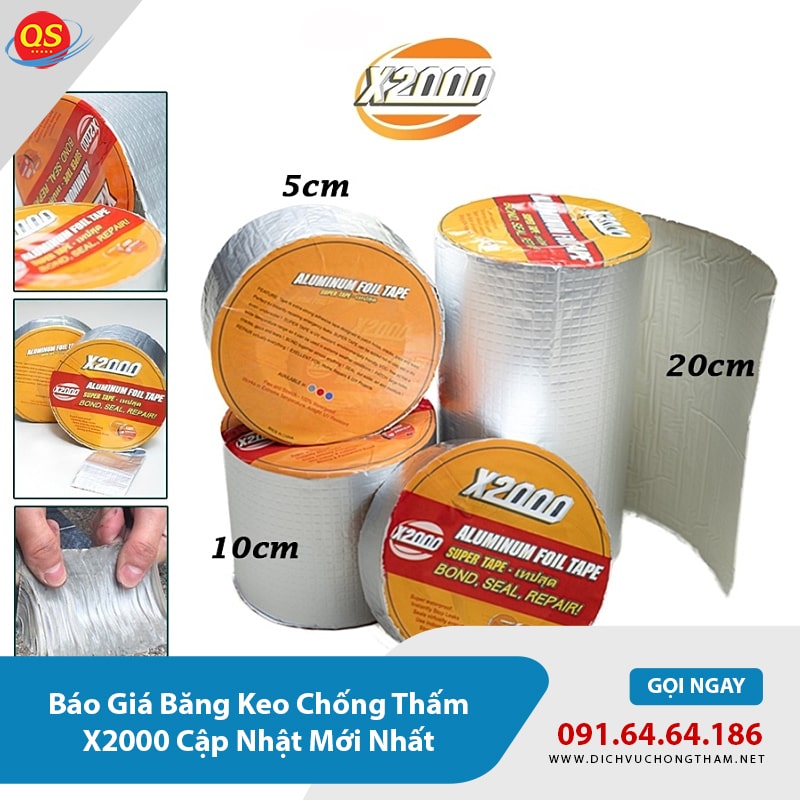 Báo Giá Băng Keo Chống Thấm X2000 Cập Nhật Mới Nhất Báo Giá Băng Keo Chống Thấm X2000 Cập Nhật Mới Nhất
