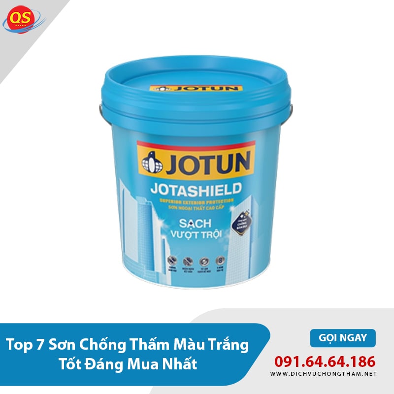Top 7 sơn chống thấm màu trắng tốt, hiệu quả nhất - Jotun Jotashield