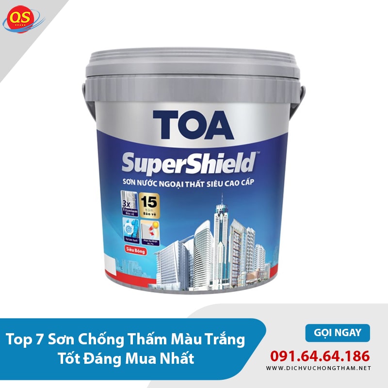 Top 7 sơn chống thấm màu trắng tốt, hiệu quả nhất - Toa Homecote SuperShield