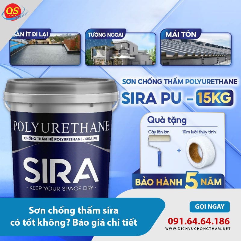 Sơn chống thấm sira có tốt không? Báo giá chi tiết Sơn chống thấm sira có tốt không? Báo giá chi tiết