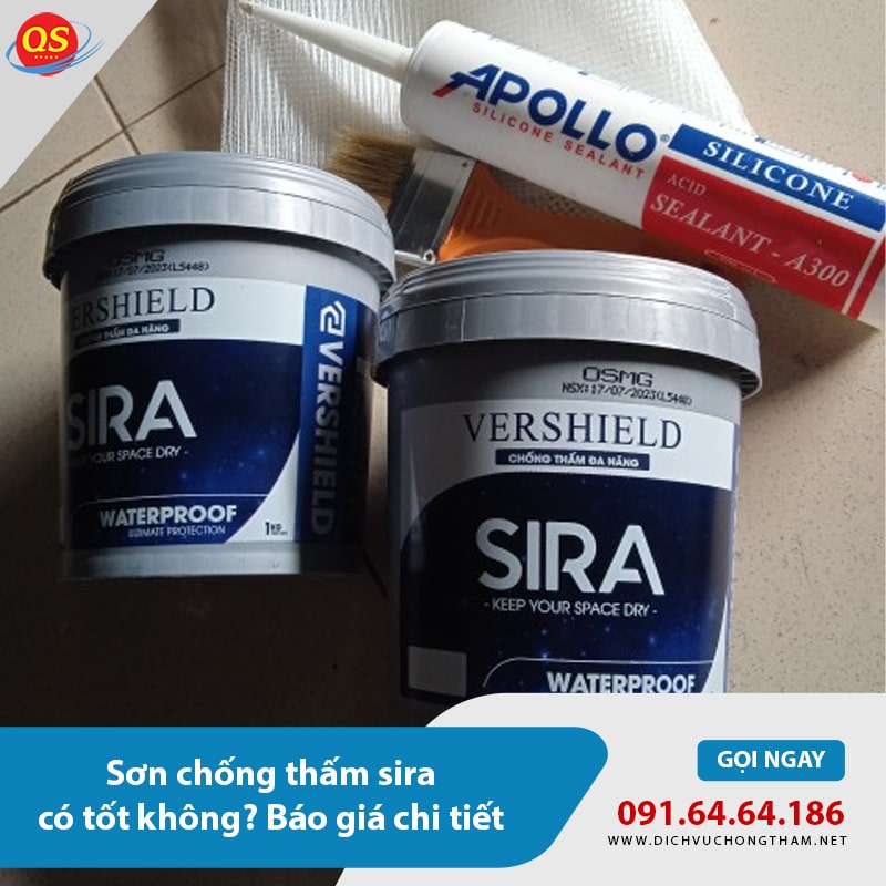 Sơn chống thấm sira có tốt không? Báo giá chi tiết Sơn chống thấm sira có tốt không? Báo giá chi tiết