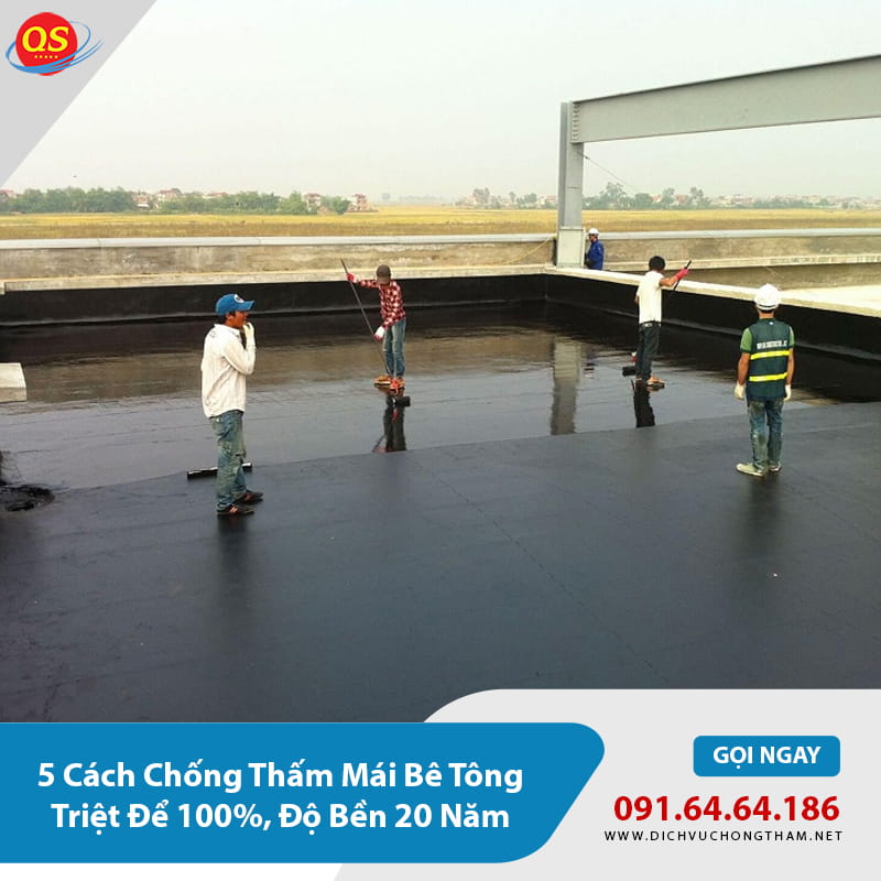 Chống thấm mái bê tông bằng nhựa đường Chống thấm mái bê tông bằng nhựa đường
