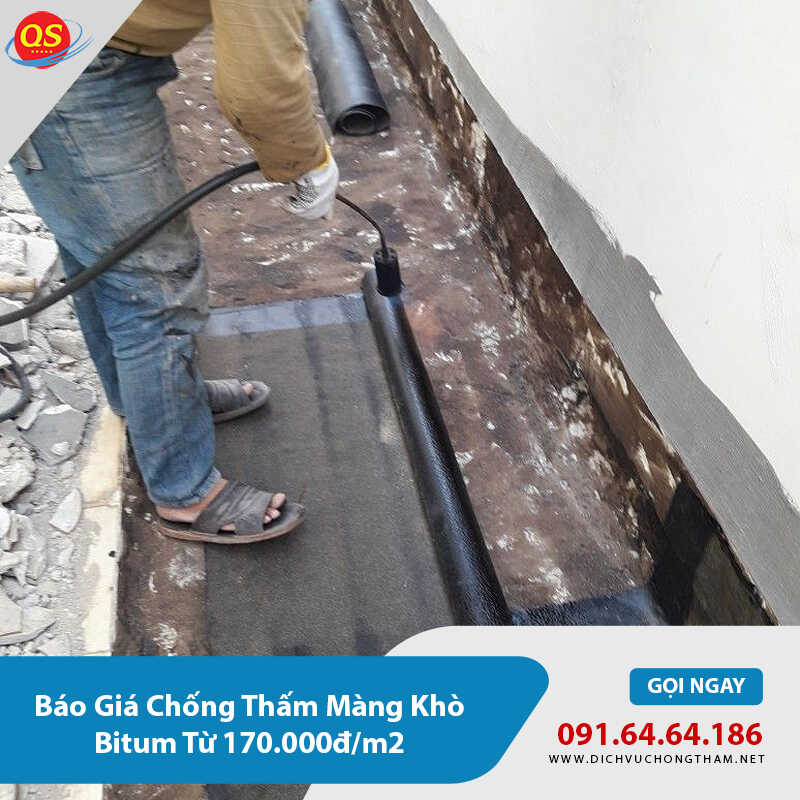 Báo Giá Chống Thấm Màng Khò Bitum Từ 170.000đ/m2 2026