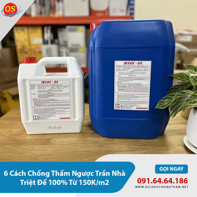 Chống thấm ngược trần nhà bằng Intoc