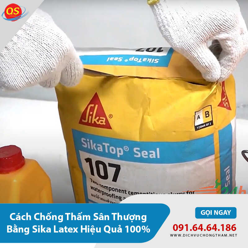 Điểm danh 1 số hóa chất sika dùng chống thấm sân thượng khác - Sika 107