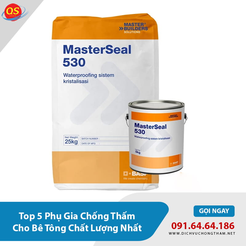 Top 5 phụ gia chống thấm cho bê tông tốt nhất nên chọn - MasterSeal 530 Top 5 phụ gia chống thấm cho bê tông tốt nhất nên chọn - MasterSeal 530