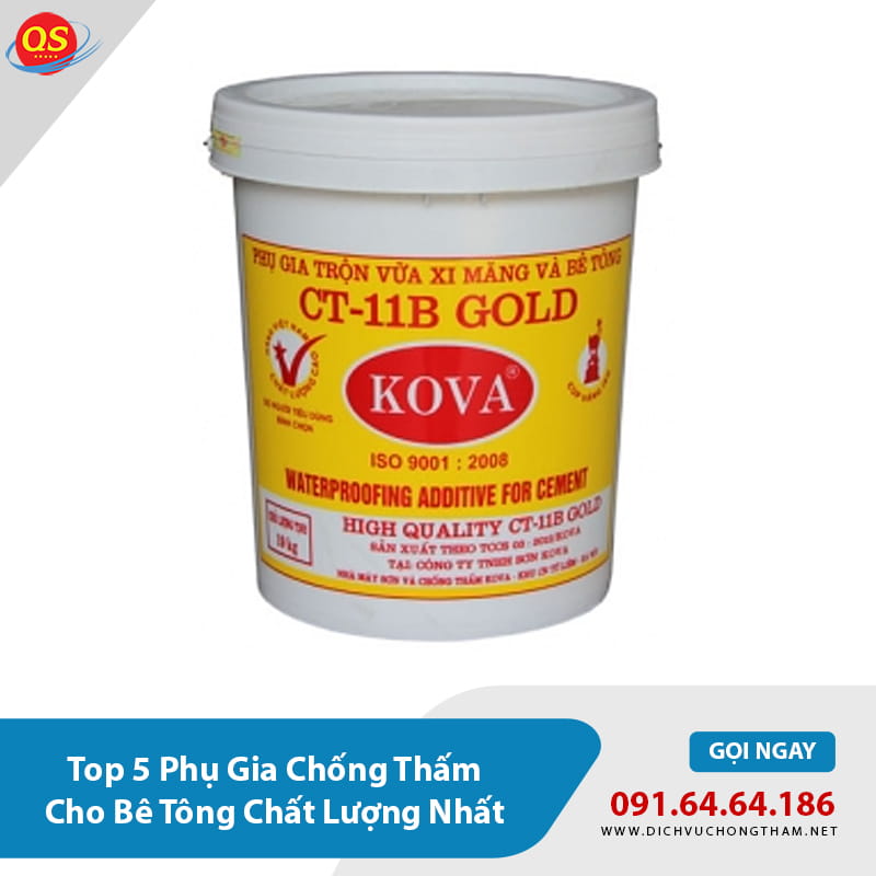 Top 5 phụ gia chống thấm cho bê tông tốt nhất nên chọn - Kova CT -11A Gold Top 5 phụ gia chống thấm cho bê tông tốt nhất nên chọn - Kova CT -11A Gold