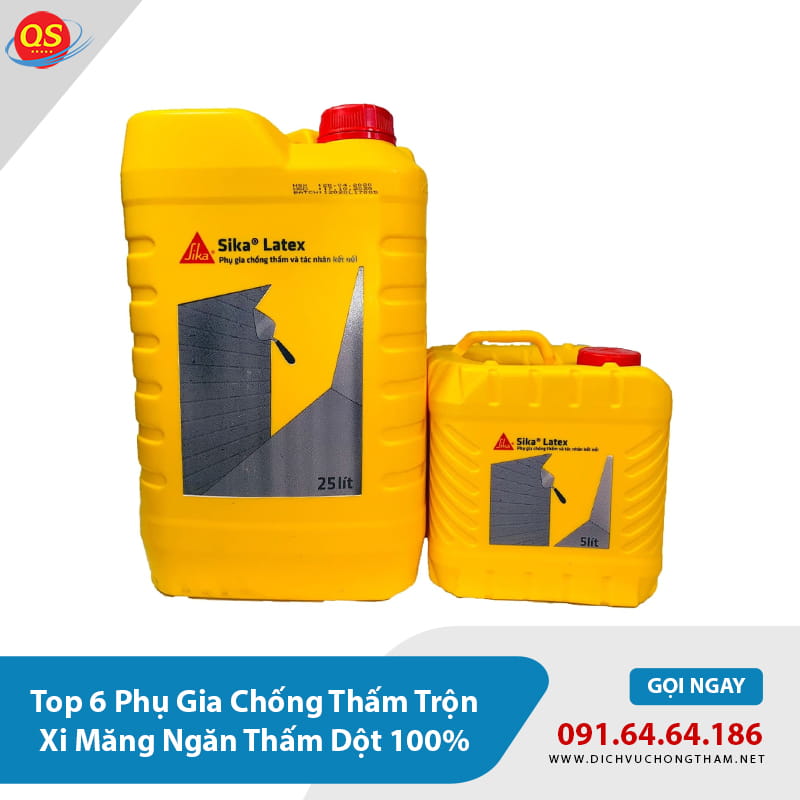 Top 6 phụ gia chống thấm trộn xi măng tốt nhất thị trường - Sika Latex TH