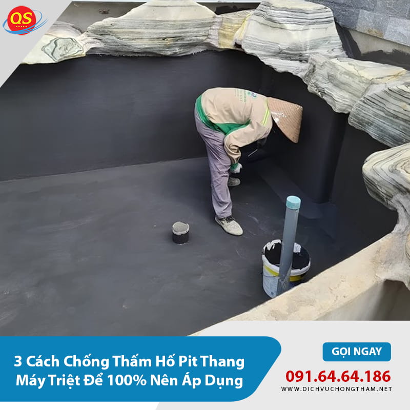 Chống thấm hố pit thang máy bằng vữa chống thấm