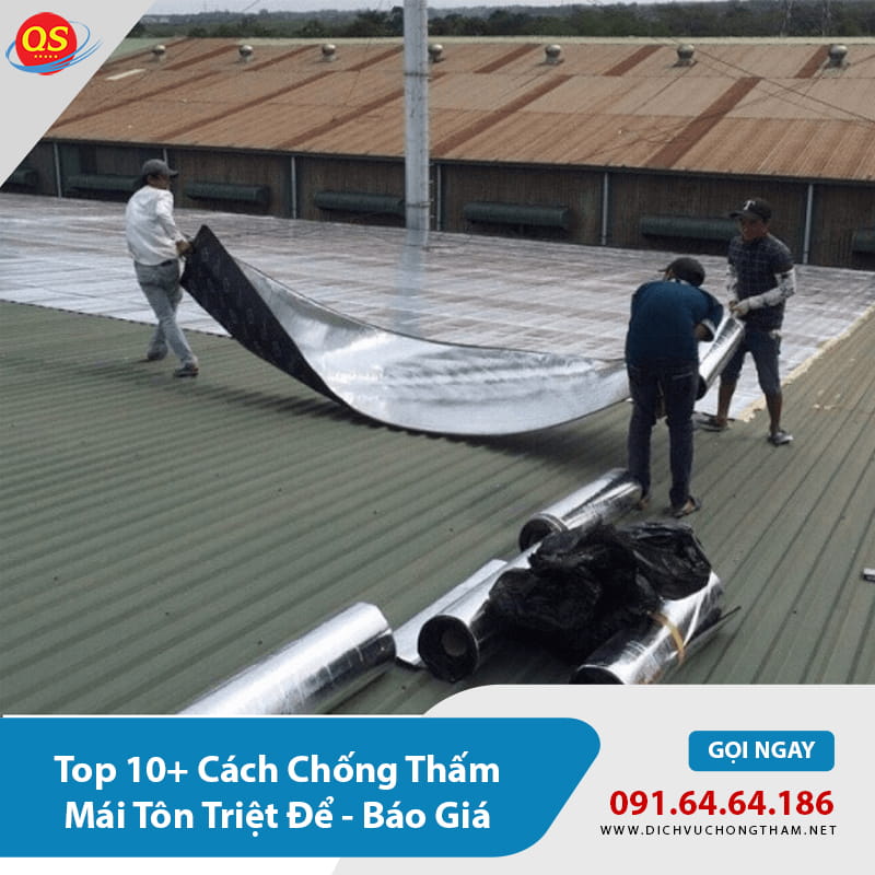 Sử dụng màng chống thấm mái tôn bitum
