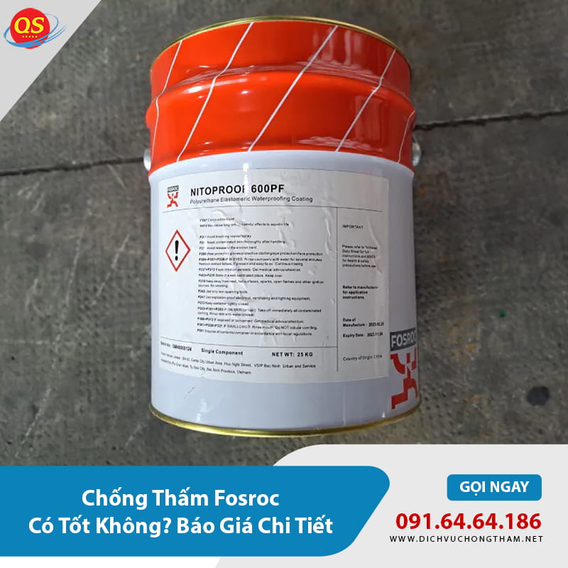 Chống Thấm Fosroc Có Tốt Không? Báo Giá Chi Tiết 2026? Chống Thấm Fosroc Có Tốt Không? Báo Giá Chi Tiết 2026?