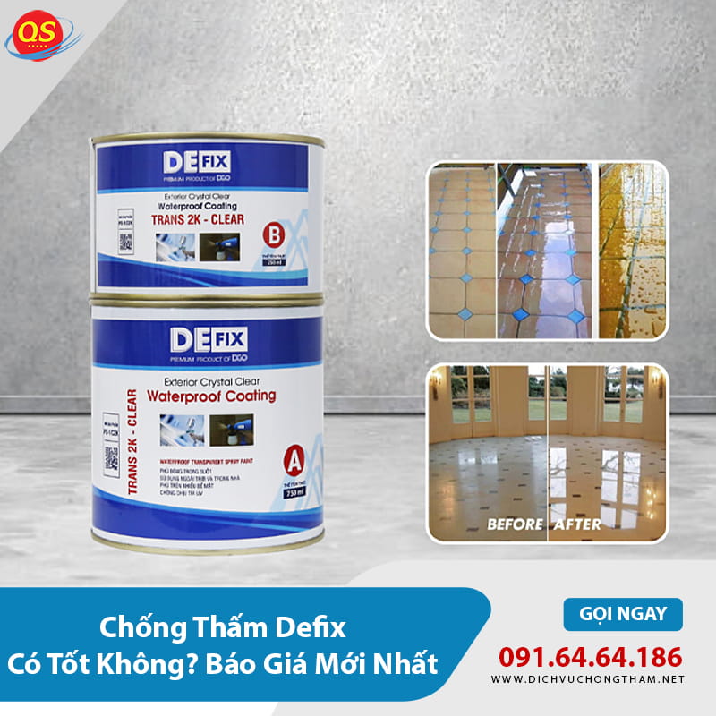 Chống Thấm Defix Có Tốt Không? Báo Giá Mới Nhất 2026 Chống Thấm Defix Có Tốt Không? Báo Giá Mới Nhất 2026