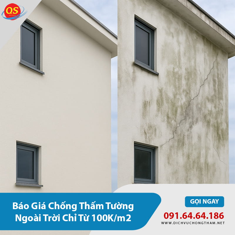 Báo Giá Chống Thấm Tường Ngoài Trời Chỉ Từ 100K/m2 2026
