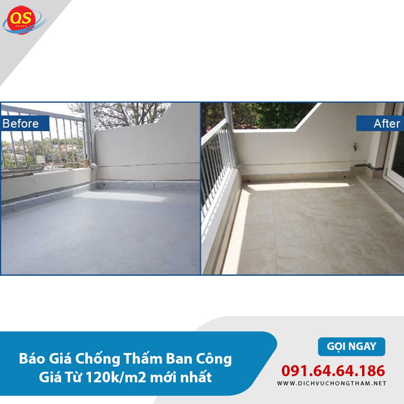 Báo Giá Chống Thấm Ban Công Giá Từ 120k/m2 mới nhất Báo Giá Chống Thấm Ban Công Giá Từ 120k/m2 mới nhất
