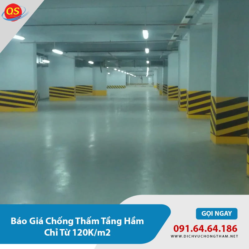 Báo Giá Chống Thấm Tầng Hầm Chỉ Từ 120K/m2