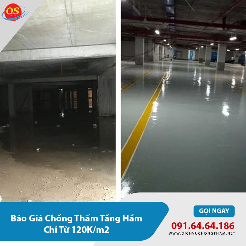Các dự án chống thấm tầng hầm do Quang sáng thực hiện