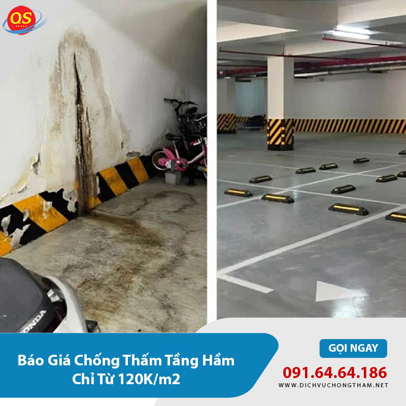 Các dự án chống thấm tầng hầm do Quang sáng thực hiện