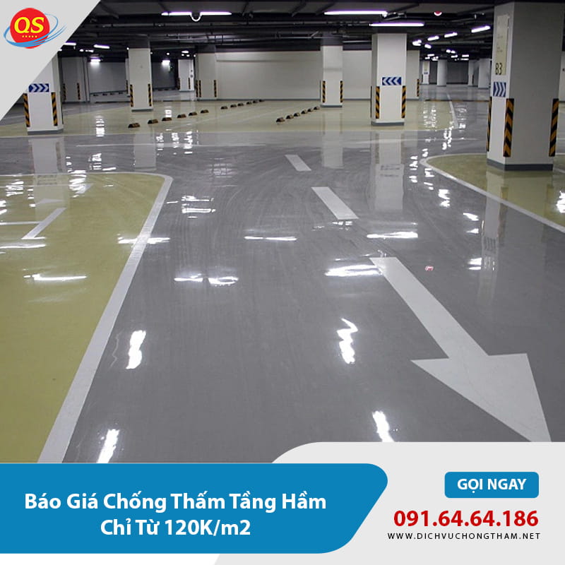 Báo Giá Chống Thấm Tầng Hầm Chỉ Từ 120K/m2