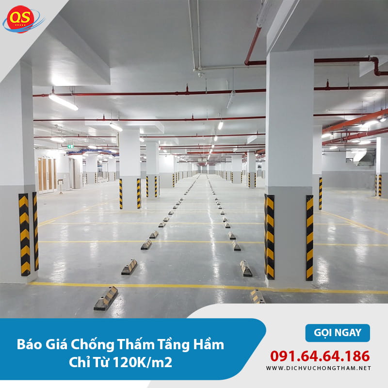 Báo Giá Chống Thấm Tầng Hầm Chỉ Từ 120K/m2